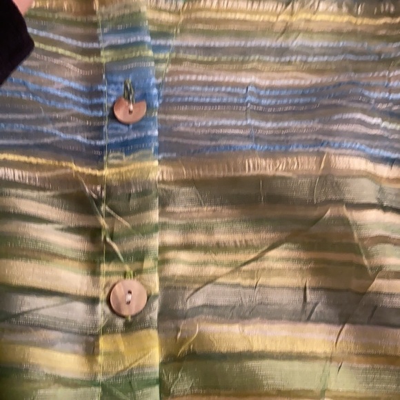 Citiknit oversized button front Sheer Top - Picture 7 of 9